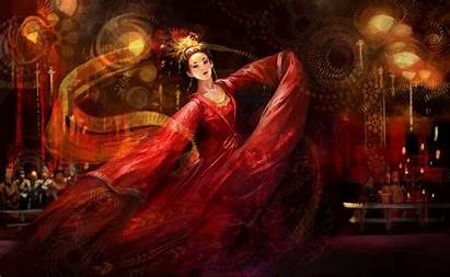 Geisha Oriental Dance Dancing Asian Exotic 3d