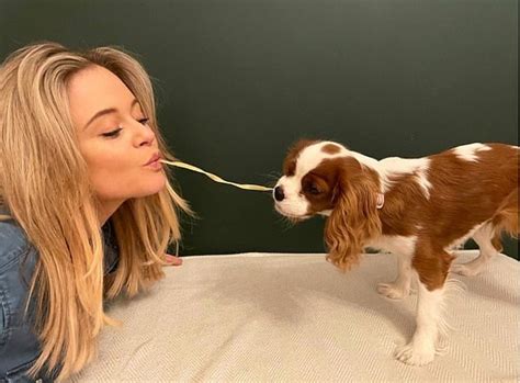 Emily Atack Recreates Lady And The Tramp Spaghetti Kiss