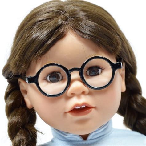 Set Of 2 Solid Round Glasses For 18 Doll