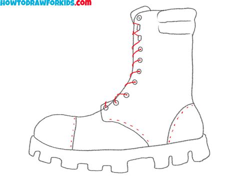 How To Draw Combat Boots Easy Drawing Tutorial For Kids