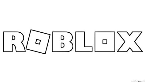 Roblox Logo Coloring Page Printable