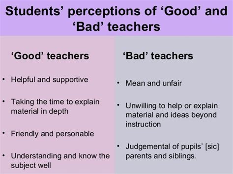 ‘good And ‘bad Teachers‘good And ‘bad Teachers