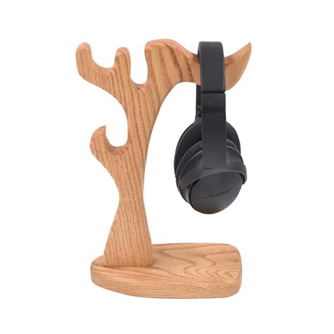 Oak Wood Headphone Stand Handmade Headphone Holder Station Etsy