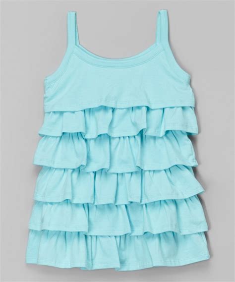Loving This Light Turquoise Ruffle Tunic Toddler And Girls On Zulily