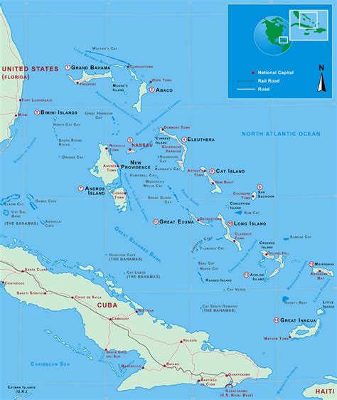 Map Of Bahamas Cuba And South Eastern Florida Coastline Maps Of Bimini