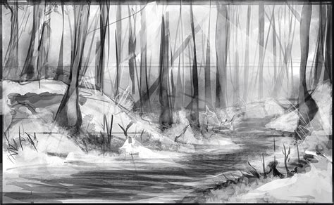 Snowy Woods By Banthatic On Deviantart