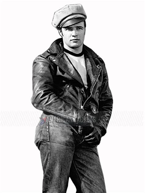 The Wild One Marlon Brando Leather Jacket Just American Jackets
