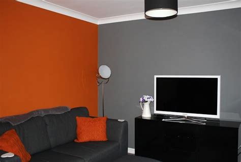 Bedroom colors room designs bedrooms color kids' rooms materials and supplies paint. gray and orange living room | Living room orange, Grey and ...
