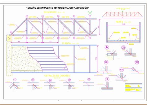 Puente Metalico En AutoCAD Descargar CAD KB Bibliocad