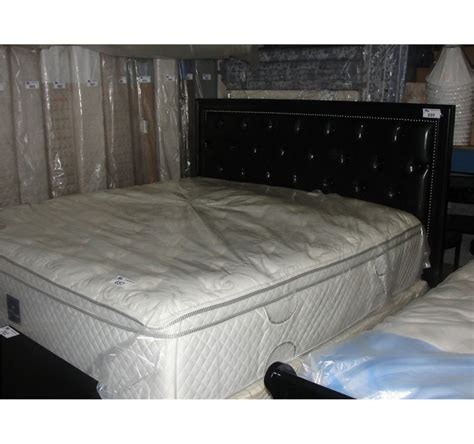 king size padded leather headrest bed headboard footboard