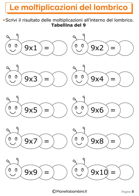 Scheda tabelline tabelline tabelline da stampare; Giochi sulle Moltiplicazioni per Bambini da Stampare ...