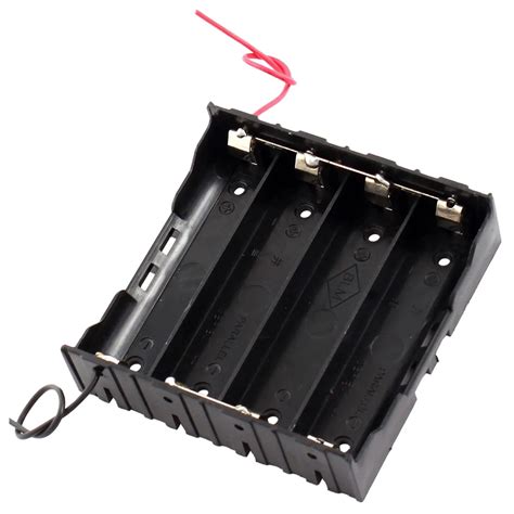 Practical Rectangle In Parallel 2 Wired 4 X 37v 18650 Battery Holder