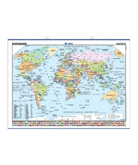 Mapamundi Fisico Politico Mapa Mural Del Mundo Mapas Murales Mapamundi