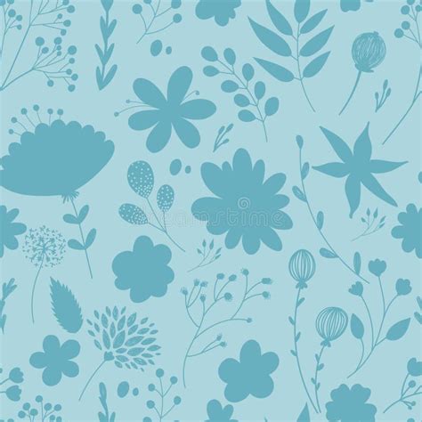 Seamless Pattern With Pastel Flowers Stock Vector Illustration Of