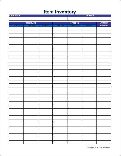 Inventory Sheet Template Ready To Use Excel Sheets For Inventory Tracking And Management