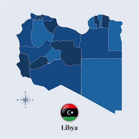 Premium Vector Libya Map With Flag Libya Flag Map