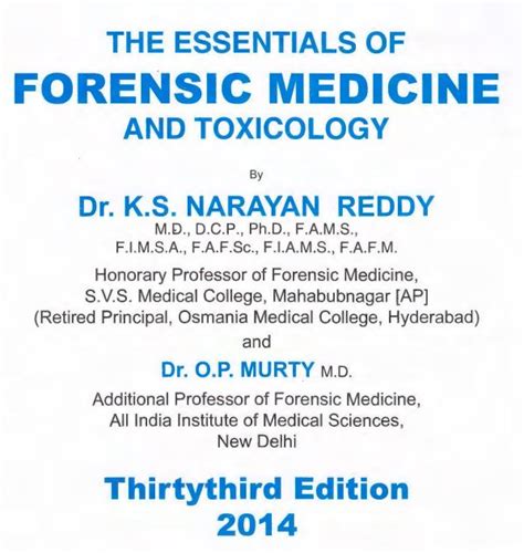 Reddy Forensic Medicine And Toxicology Pdf Free Download