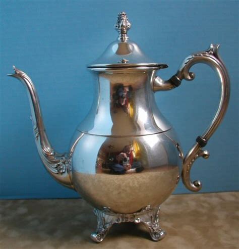 Antique Fb Rogers Silver Co Teapot 1883 Crown Trademark Etsy