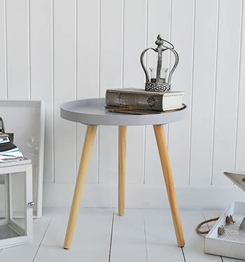 Portland Grey small scandi tripod table - The White ...