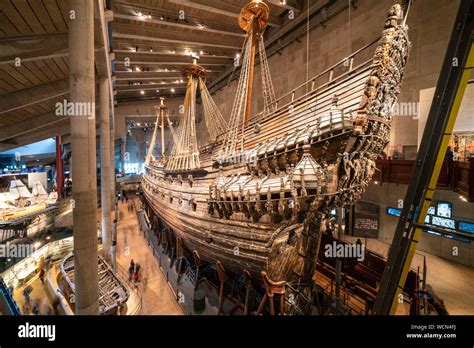The Vasa Swedish Warship In The Vasamuseet Vasa Museum In Stockholm
