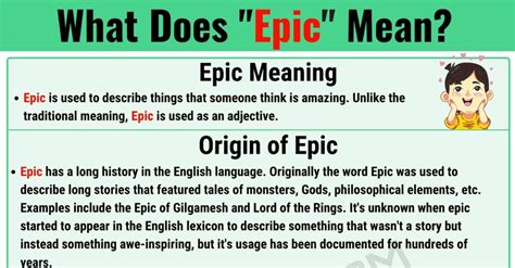 Epic Definition Origin Epic Update