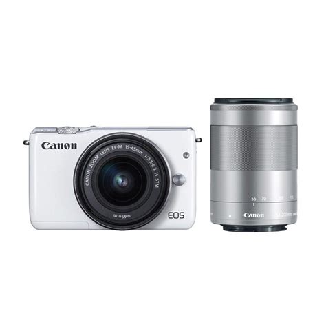 Harga Canon Eos M10 Kit 15 45mm 55 200m Kamera Mirrorless Putih