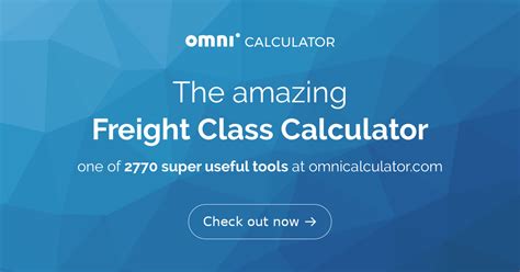 Freight Class Calculator