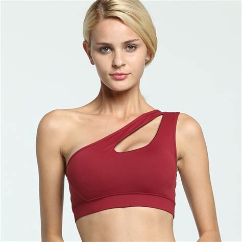 One Shoulder Sports Bra Aoy Yoga Quality Yoga Leggings Clothes And Accessories