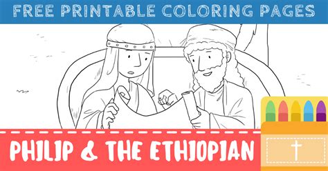 39 Philip And The Ethiopian Coloring Page Mychaelayunis