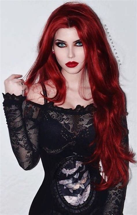 Beautiful Dayana Crunk Beautiful Redhead Gothic Fashion Dark Beauty