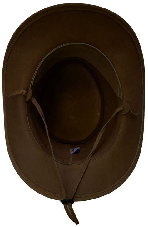 Australian Western Style Real Leather Bush Cowboy Hat Removable Chin