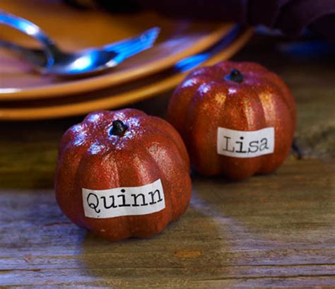 Diy 'hocus pocus' halloween snacks. Cathie Filian: Thanksgiving Pumpkin Place-card Holders
