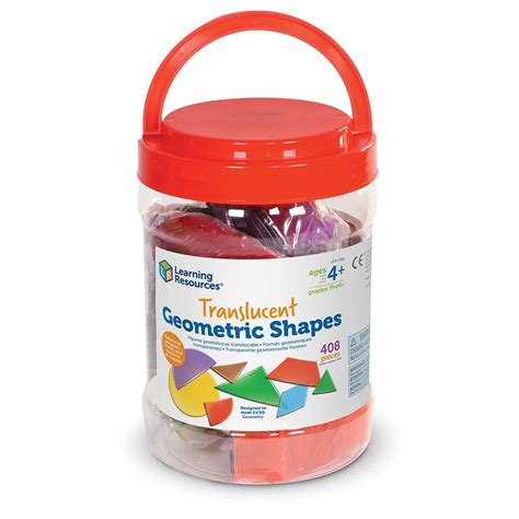 Translucent Geometric Shapes Set Of 408 By Learning Resources