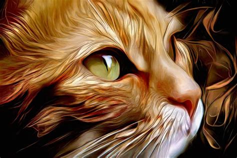 Ginger Cat Cat Painting Orange Cat Art Cat Print Ginger Cat Decor