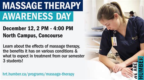 massage therapy awareness day humber communiqué