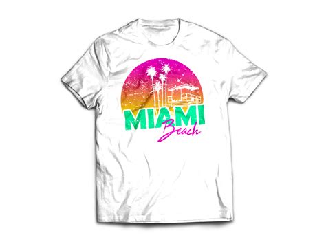 Miami Beach T Shirt Design T Shirt Design Inspiration 45336 By