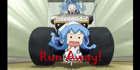 Chibi Ika Musume Run Away  By Playstadion On Deviantart