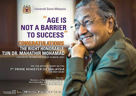 Perdana menteri malaysia) is the head of government of malaysia. USM News Portal - USM UCAP TAHNIAH TUN MAHATHIR JADI ...