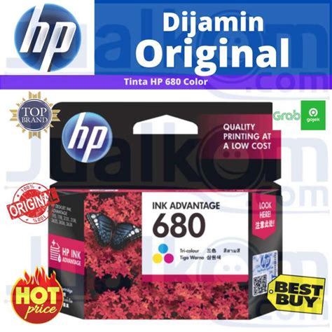 Promo Hp 680 Original Ink Cartridge Colour Diskon 16 Di Seller