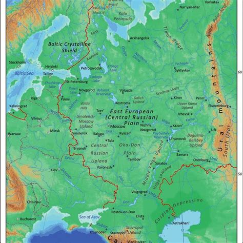 European Russia Map Russia In Europe 1887 Feefhs Large Detailed