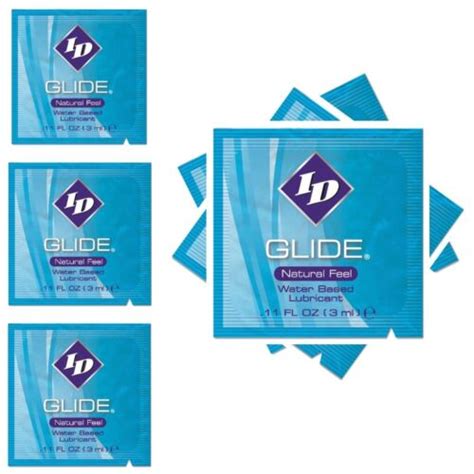 24 x id glide water based lube sachets natural feel lubes lubricants 3 ml 761236900549 ebay