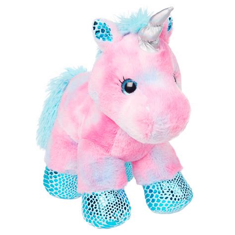 Way To Celebrate Large Plush Blue And Pink Unicorn