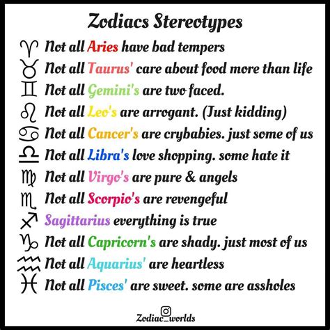 zodiac stereotypes misconceptions are there any other stereotypes that are wrong about your
