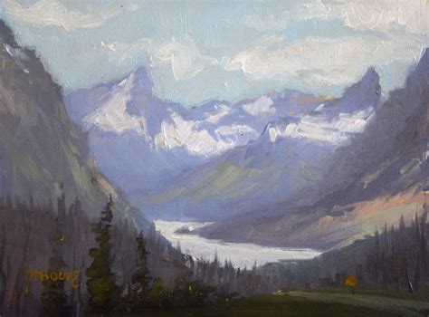 Glacier National Park Paintings Glacier Park Artist A Glacier Spring