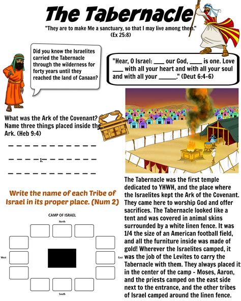 Free Bible Activities For Kids Wilderness Worksheets And Israel