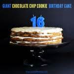 Photos of Giant Chocolate Chip Cookie Birthday Cake