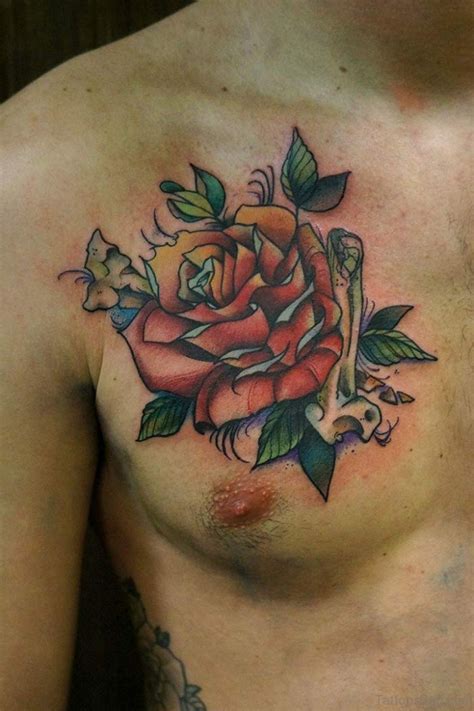 75 Pretty Flowers Tattoos On Chest Tattoo Designs