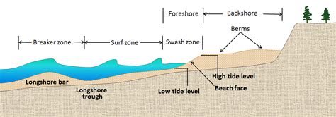 Components Of A Sandy Marine Beach Physical Geology