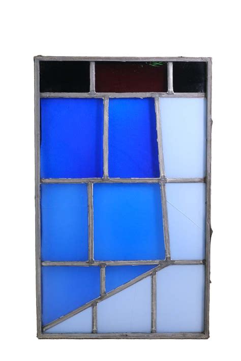 Robert Sowers Blue And Red Jfk Airport Stained Glass Window Olde Good