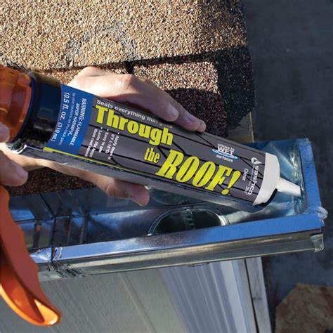 Through The Roof 105 Fl Oz Clear Paintable Solvent Caulk In The Caulk